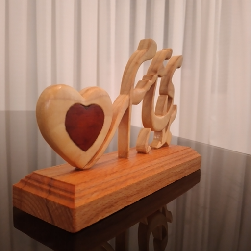 استند چوبی طرح برای همسرم با عشق سایز 15×11 سانتیمتر